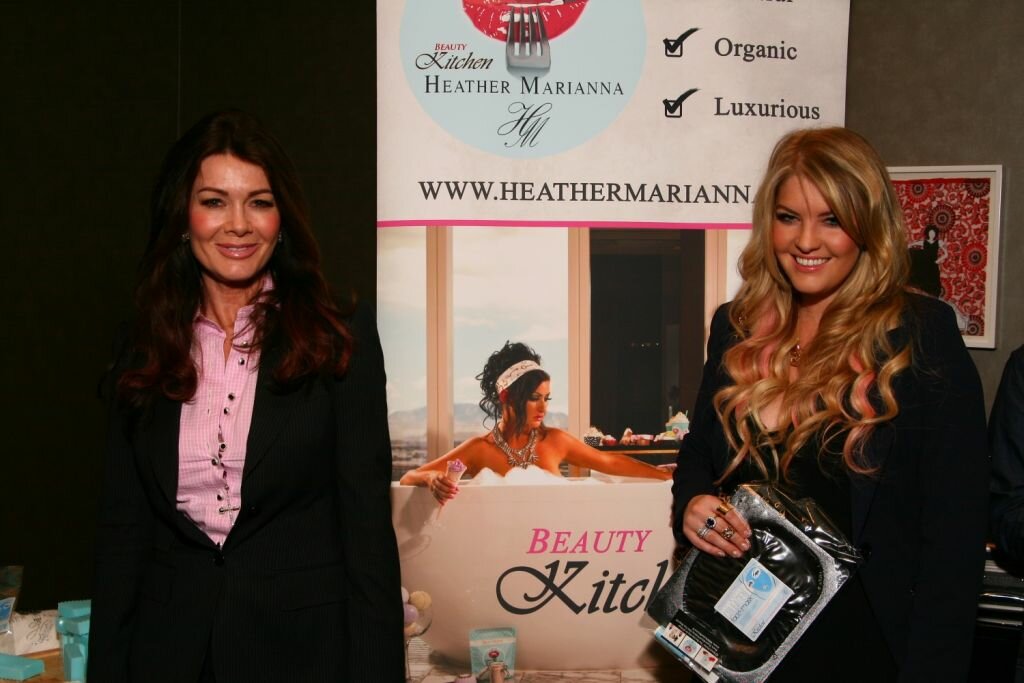 Lisa and Pandora Vanderpump Pick Up Beauty Kitchens Ice Water Collagen Face Mask at Golden Globes Gifting Suite